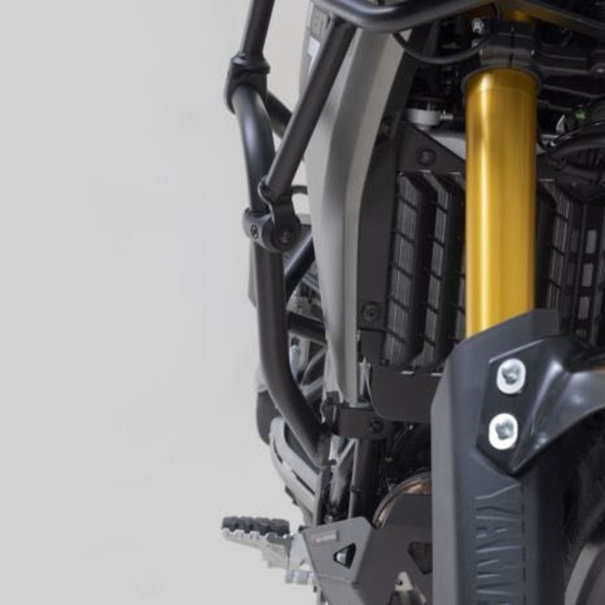 SW-Motech black tubular steel crash bars installed on a Yamaha Tenere 700.