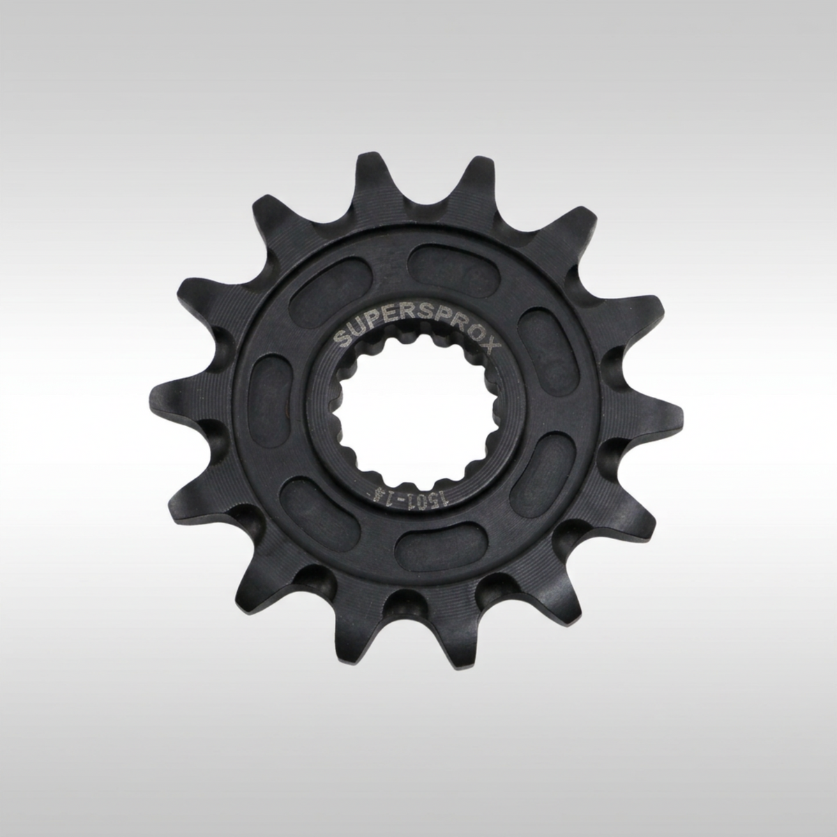 Supersprox CST-1901 chromoly steel front countershaft sprocket with mud grooves for KTM dirt bikes.