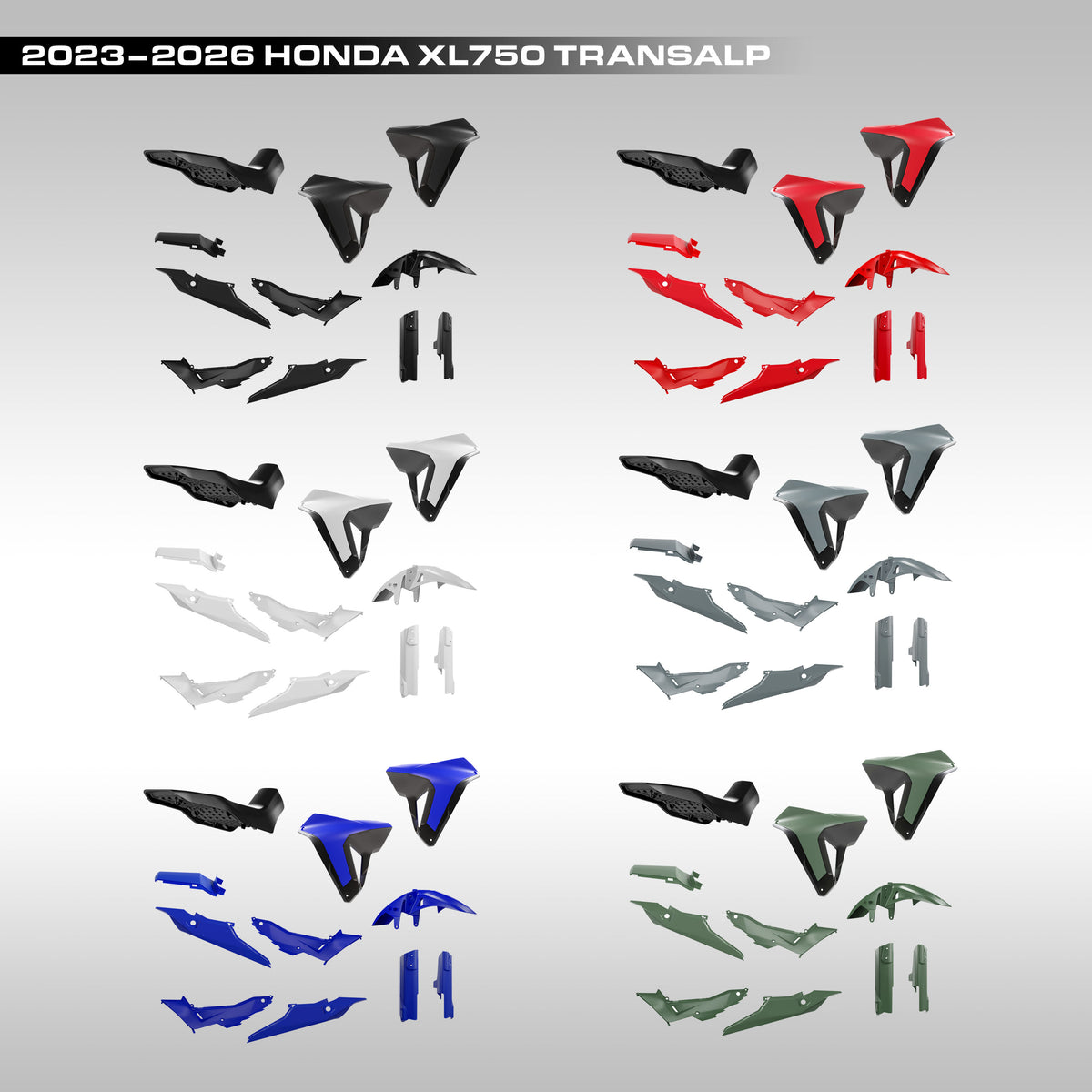 RTECH - REVOLUTION PLASTIC BODY KIT - 2023–2026 HONDA XL750 TRANSALP