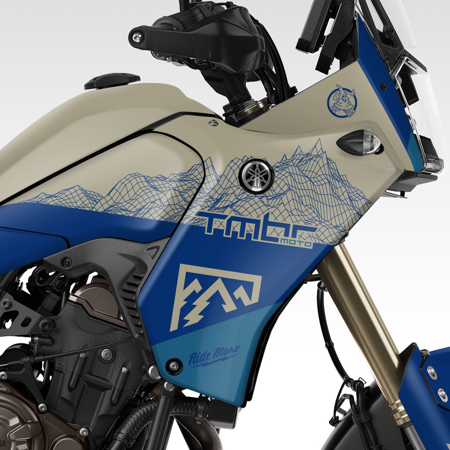 labelbike - 3D Stickers Handguard Protections for Motorcycles Compatible with Yamaha Tenere 700 World Raid from 2022 - Color Icon Blue labelbike - 3D Stickers Handguard Protections for Motorcycles Compatible with Yamaha Tenere 700 World Raid from 2022 - Color Icon Blue