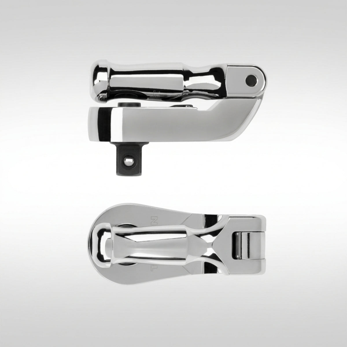 Tekton SRH35104 3/8 inch drive folding quick release ratchet showing the 90 tooth head and flex handle.