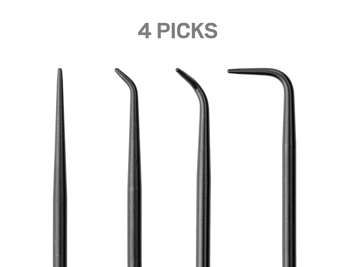 Tekton PNH90403 5-piece blunt pick and hook set with glass-reinforced nylon handles.