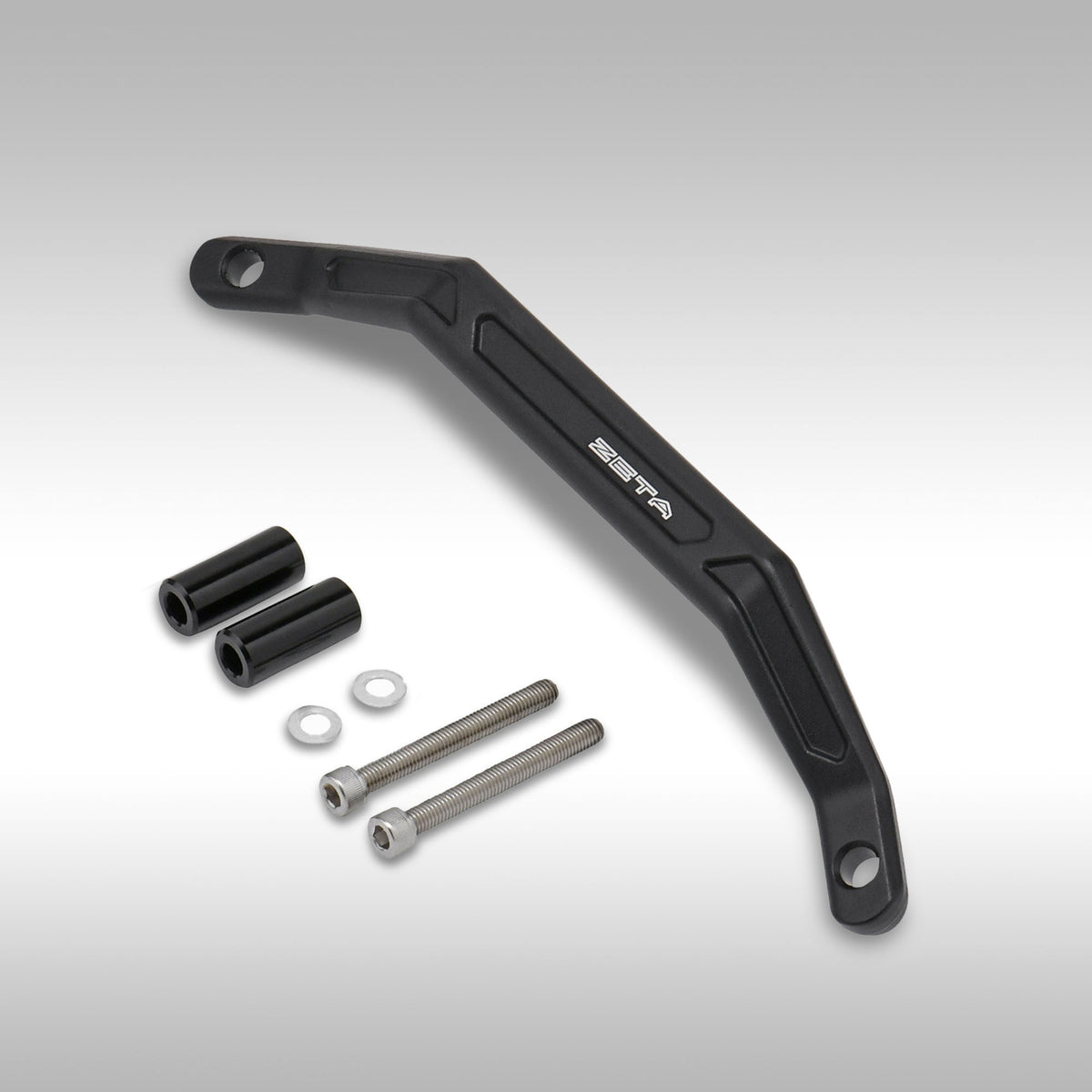 Rear grab handle for Yamaha Tenere 700 with hardware on a gray background.