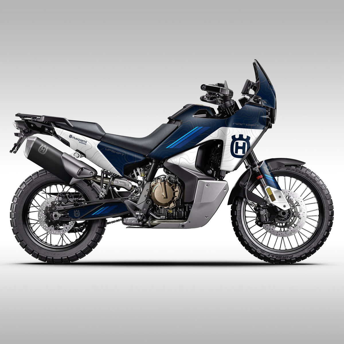 2022 - 2024 HUSQ NORDEN 901 - BLUE SPLIT TOPO - GRAPHICS KIT