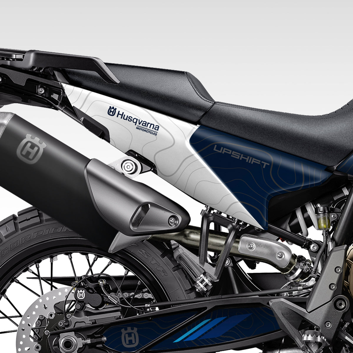 2022 - 2024 HUSQ NORDEN 901 - BLUE SPLIT TOPO - GRAPHICS KIT