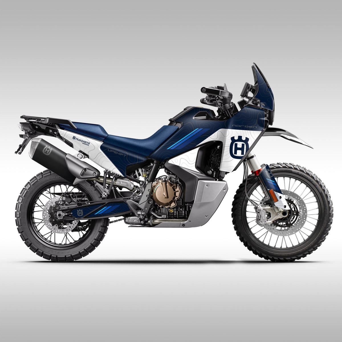 2022 - 2024 HUSQ NORDEN 901 - BLUE SPLIT TOPO - GRAPHICS KIT