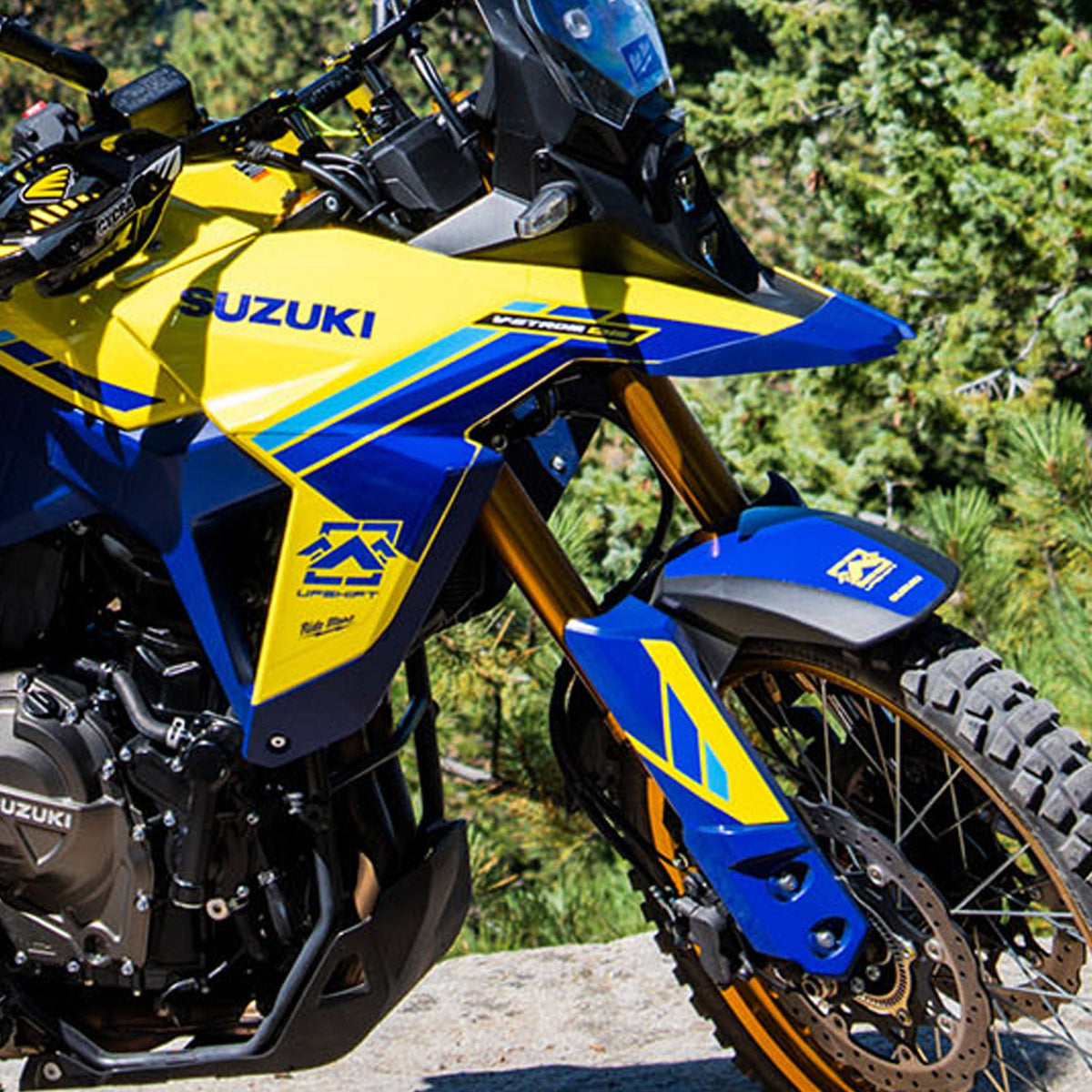 2023 - 2024 SUZUKI V-STROM 800DE GRAPHICS KIT - YELLOW /  BLUE