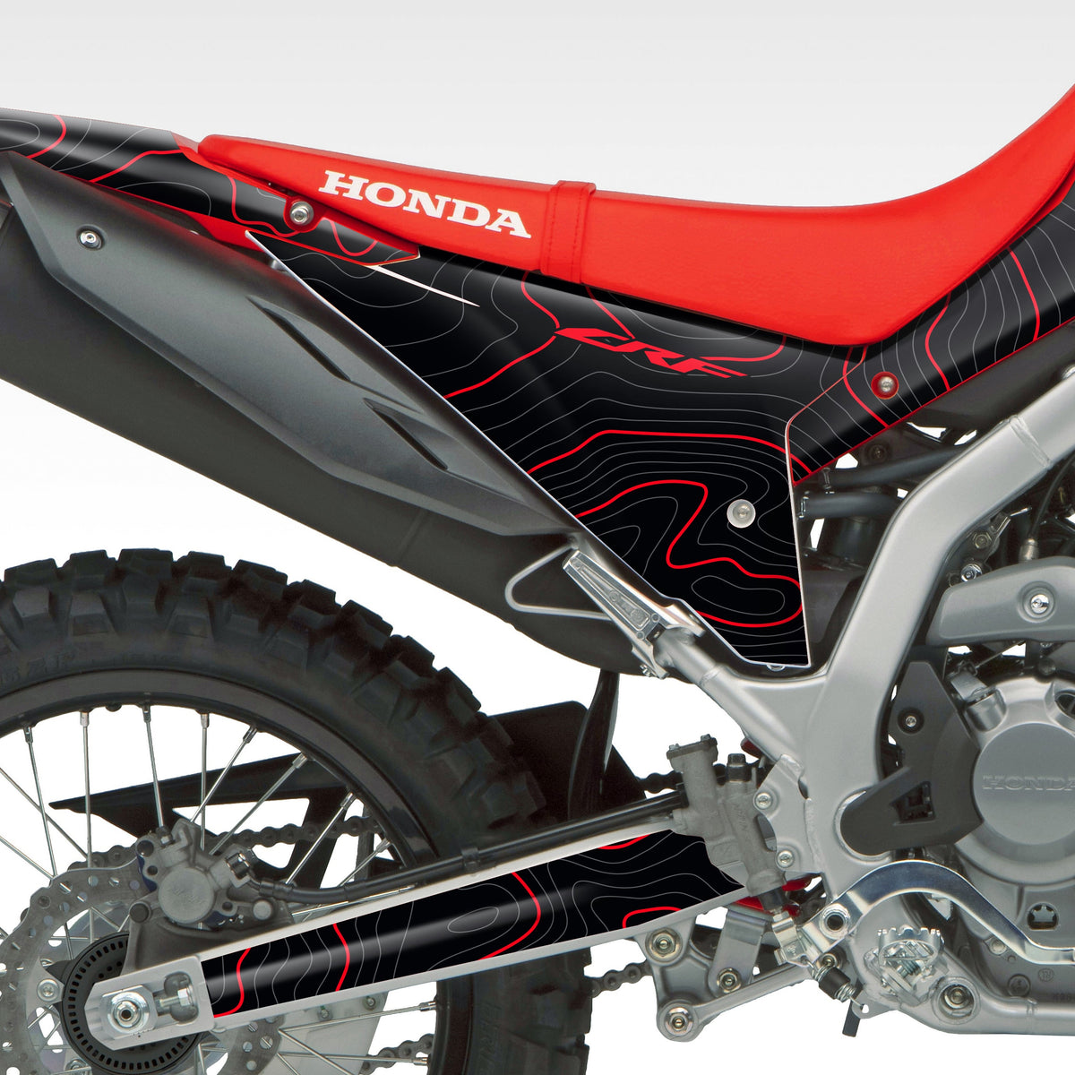 2021 - 2024 HONDA CRF300L - BLACK TOPO - GRAPHICS KIT (Non-Rally)
