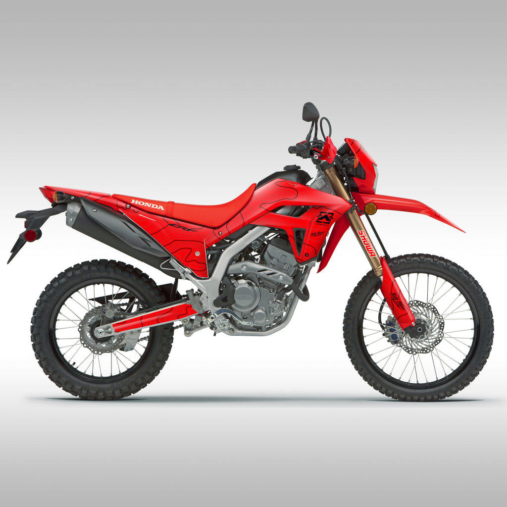 Honda CRF300L Graphics Kit 2021-2024 Red TOPO | TMBR MOTO