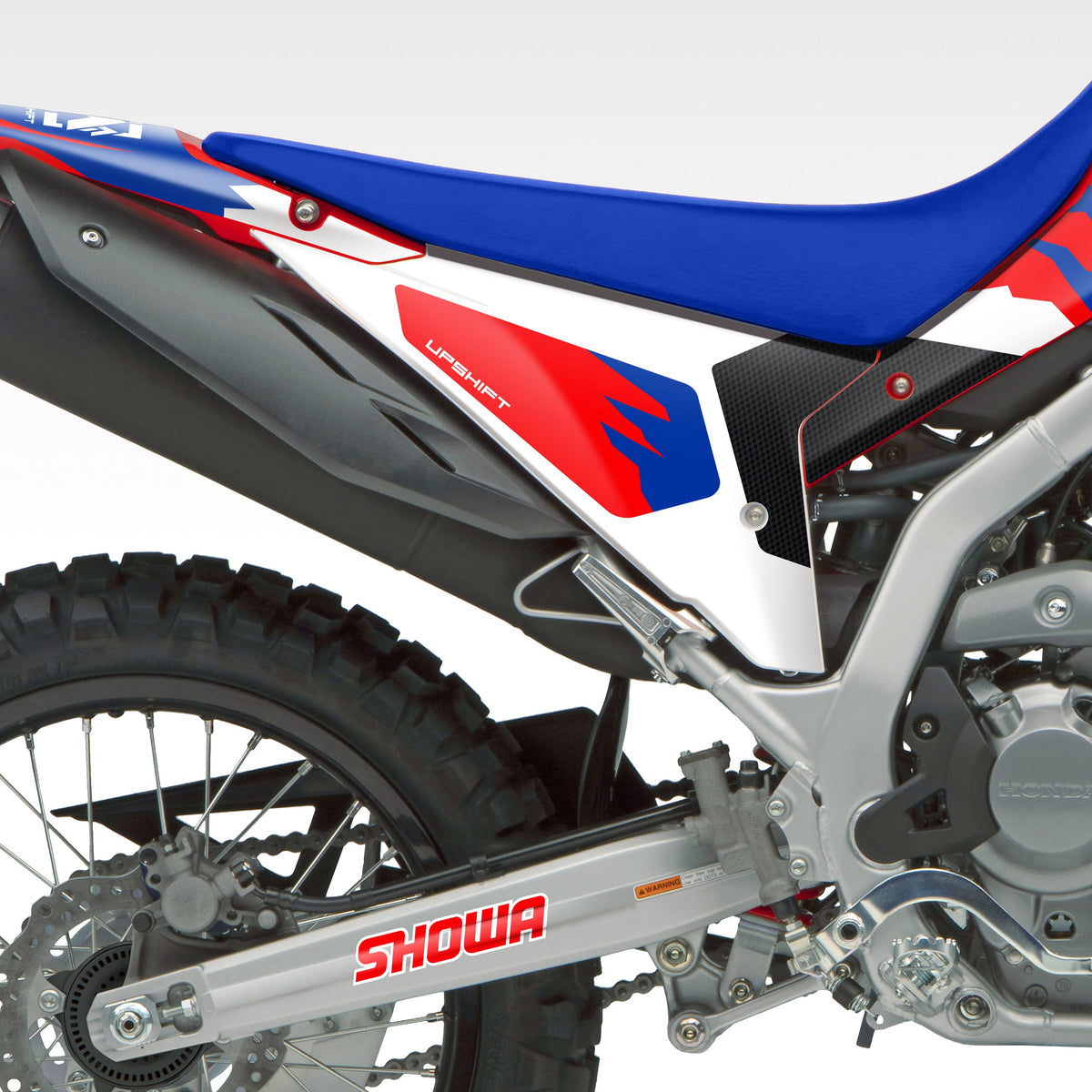 2021 - 2024 HONDA CRF300L - RED / WHITE / BLUE SLASH - GRAPHICS KIT (Non-Rally)