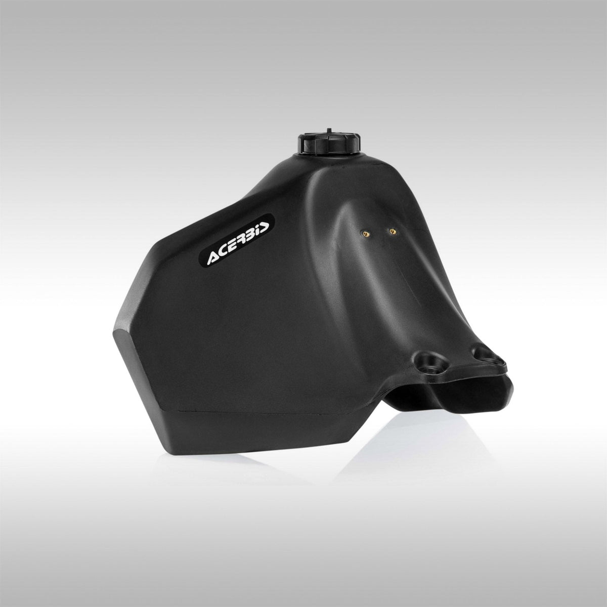 Acerbis 5.3 gallon oversized plastic fuel tank installed on a Suzuki DR650 dual-sport motorcycle.