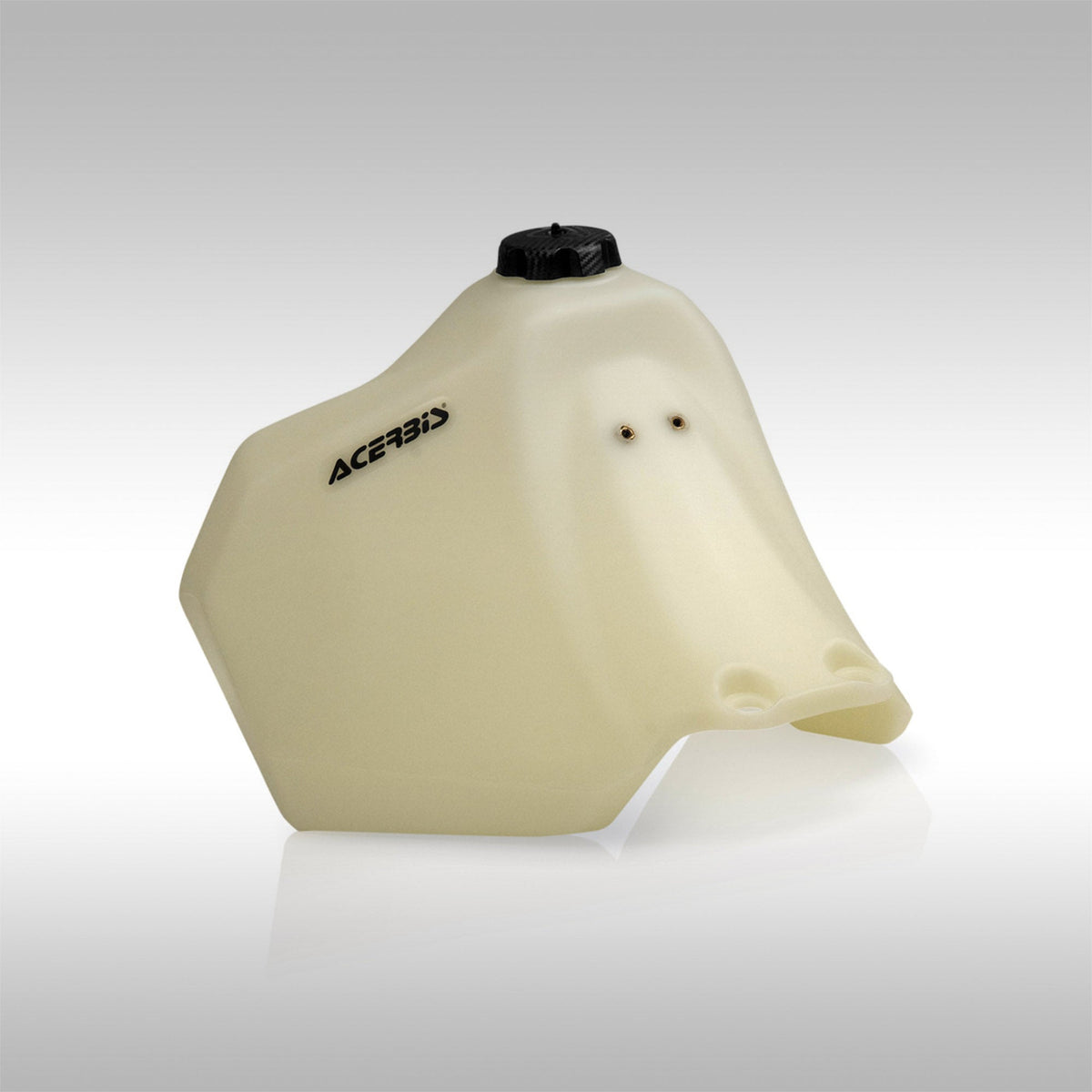 Acerbis 5.3 gallon oversized plastic fuel tank installed on a Suzuki DR650 dual-sport motorcycle.