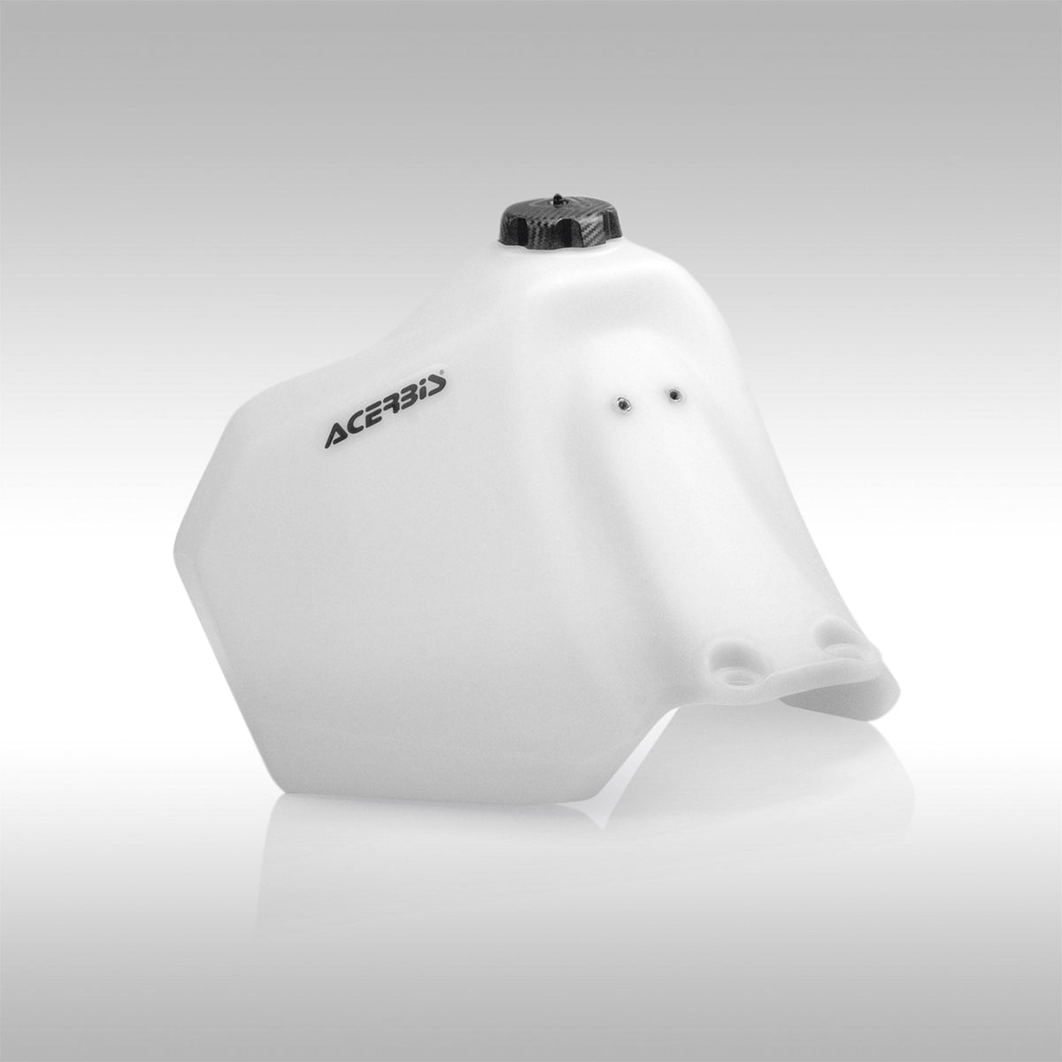 Acerbis 5.3 gallon oversized plastic fuel tank installed on a Suzuki DR650 dual-sport motorcycle.