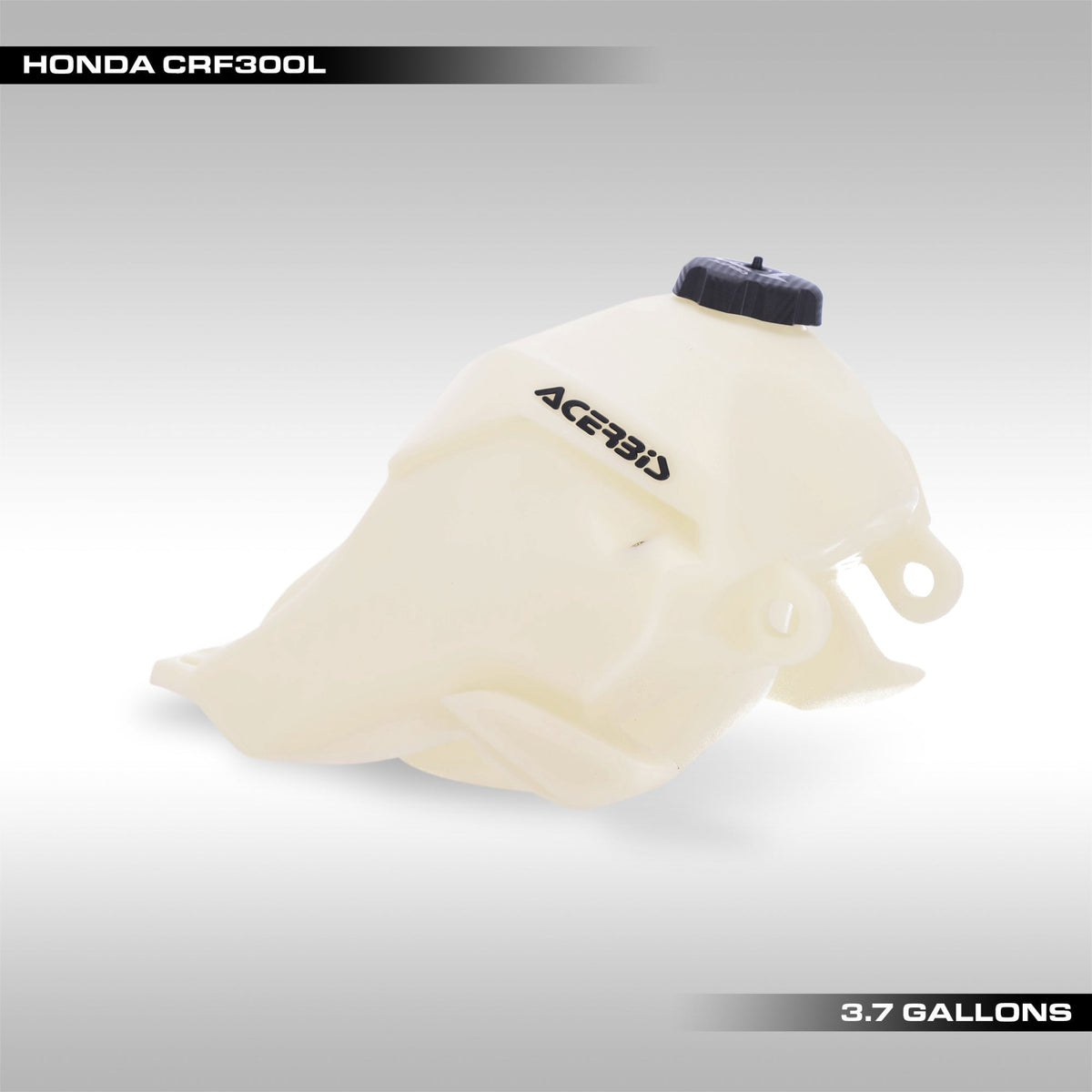 Clear Acerbis 3.6 Gallon oversized fuel tank for the Honda CRF300L.
