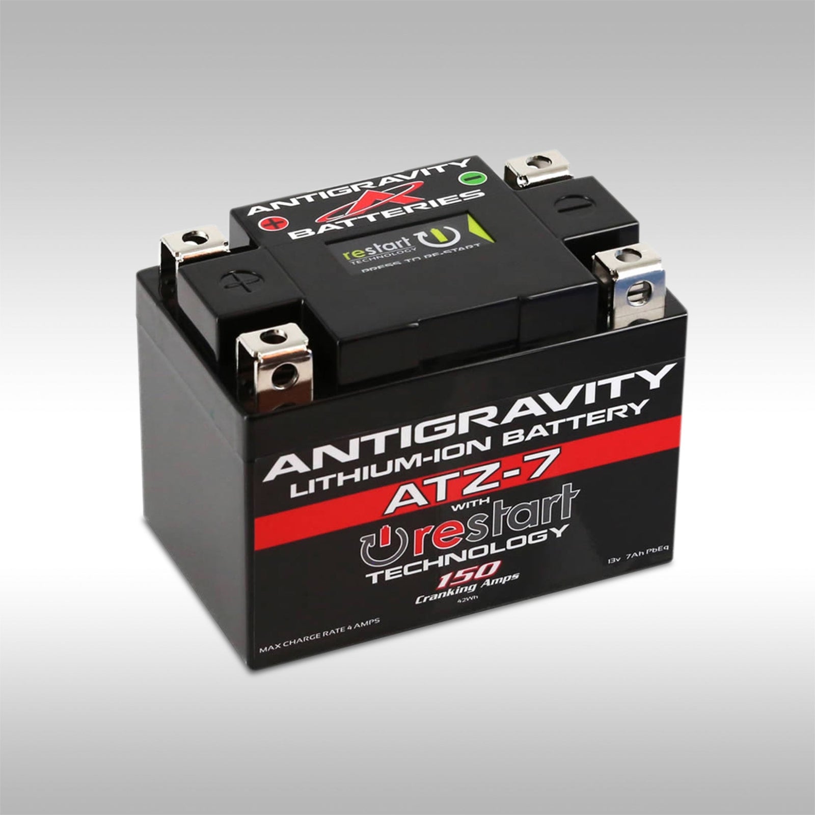 Antigravity lithium-ion battery on a gray background