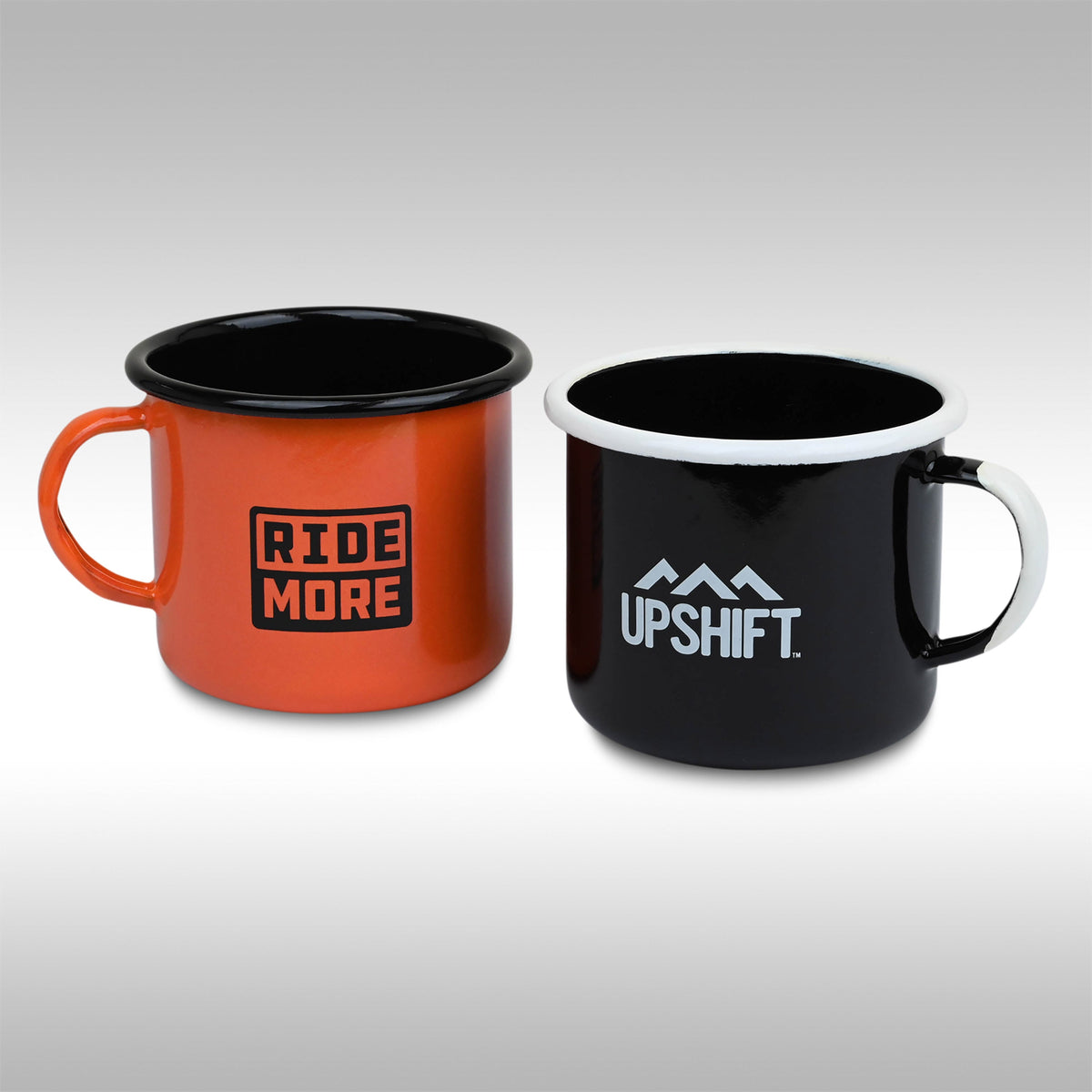 UPSHIFT ENAMELWARE COFFEE MUGS