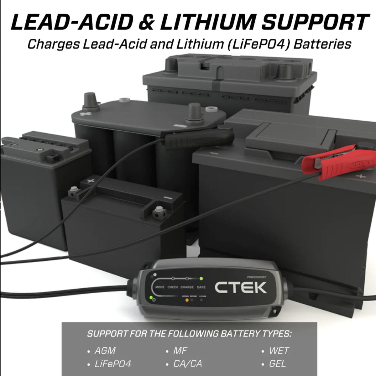 The CTEK CT5 Powersport battery charger is a fully automatic battery charger specifically designed for powersports. Keep your motorcycle, dirtbike, atv, utv, boat and jet ski battery in top working order. Motorcycle maitenance.