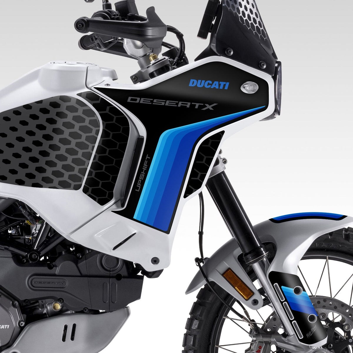 2022 - 2024 DUCATI DESERTX - BLUE GRADIENT - GRAPHICS KIT