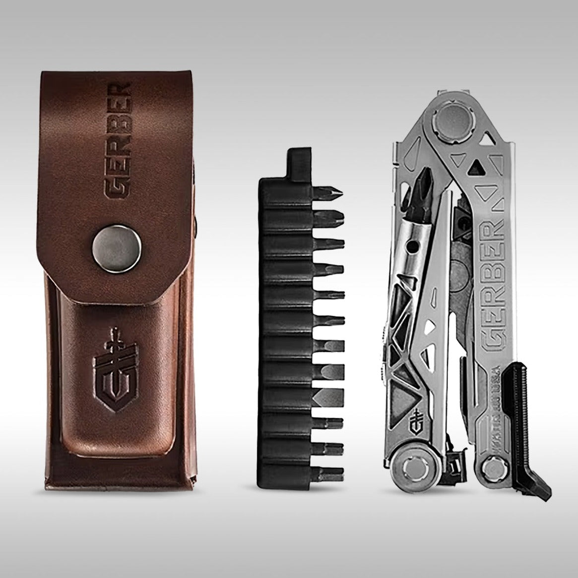 Gerber Center Drive Plus Multitool. USA made tools that are great on any motorcycle trip. Available at TMBR MOTO