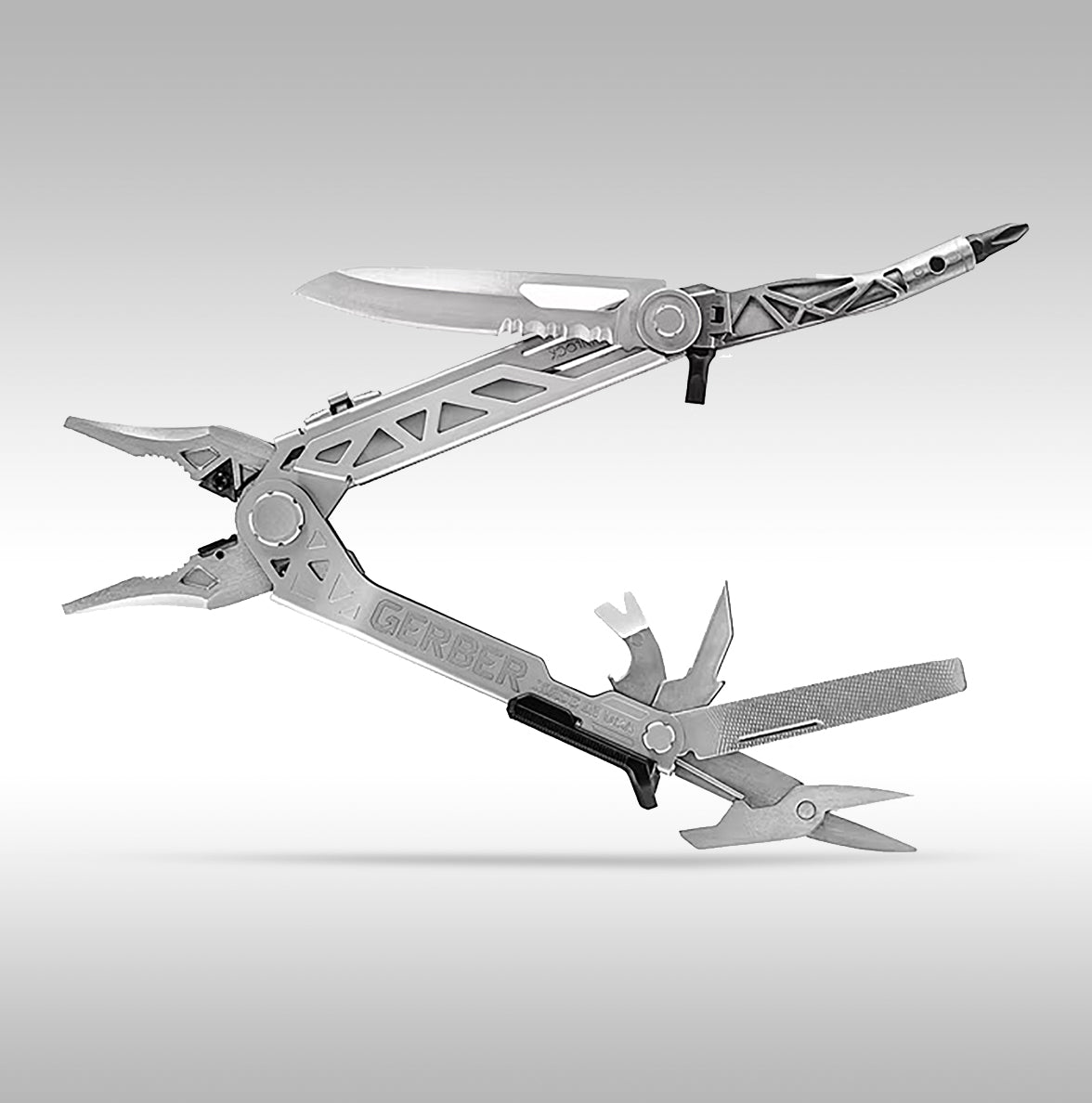 Gerber Center Drive Plus Multitool. USA made tools that are great on any motorcycle trip. Available at TMBR MOTO