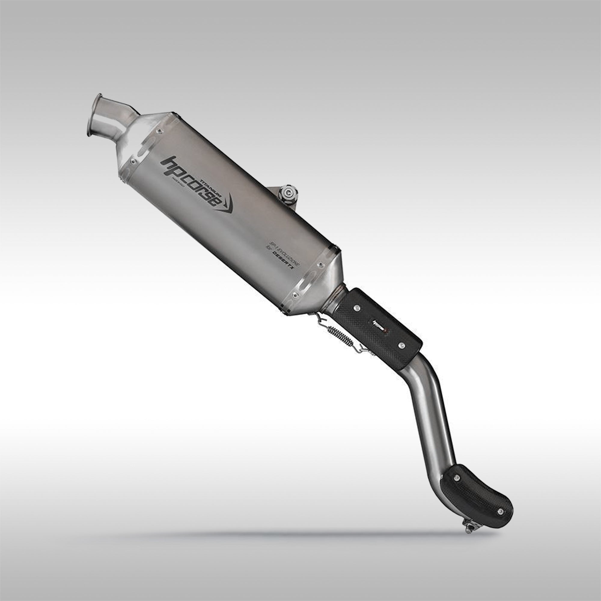 HP CORSE - HIGH MOUNT SP-1 SHORT TITANIUM SLIP-ON - DUCATI DESERTX