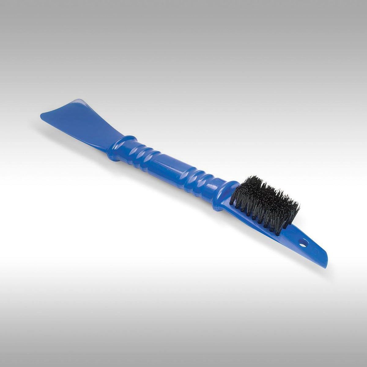 The Motion Pro Moto Spade is a great way to get the excess, caked on mud scraped off your bike to make cleaning your bike properly more efficient. Stiff plastic scraper on one end limits scrating and surface damage while the brush will get into all the tight spots. 