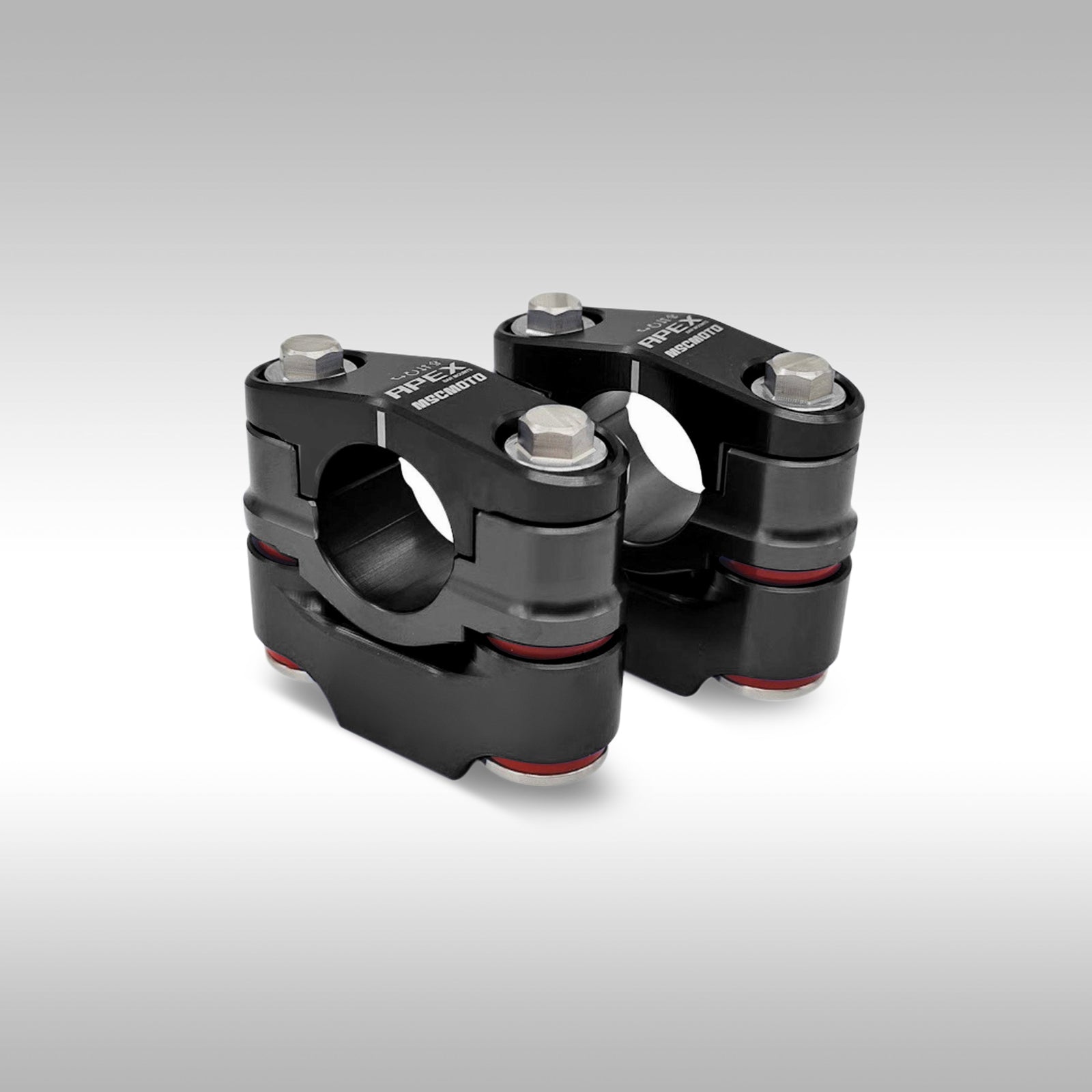 Black MSC Moto APEX vibration damping handlebar mount for KTM Husqvarna GasGas enduro and dualsport models.