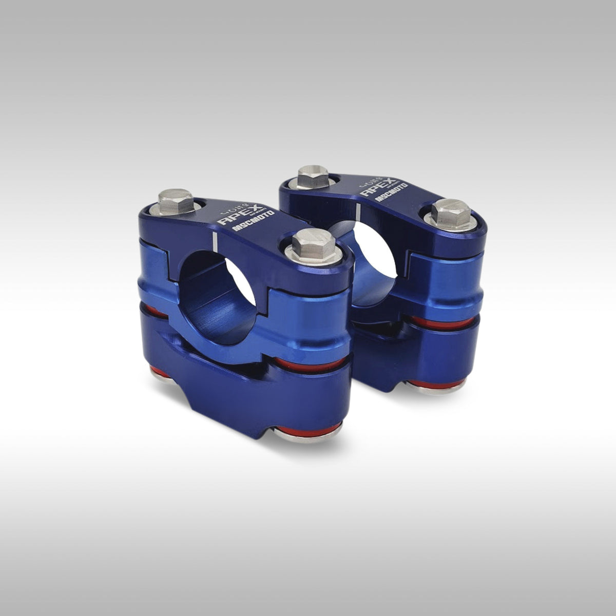 Blue MSC Moto APEX vibration damping handlebar mount for KTM Husqvarna GasGas enduro and dualsport models.