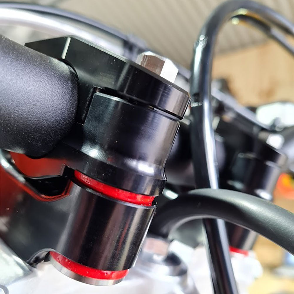 MSC Moto APEX vibration damping handlebar mounts for KTM Husqvarna GasGas enduro and dualsport models close up