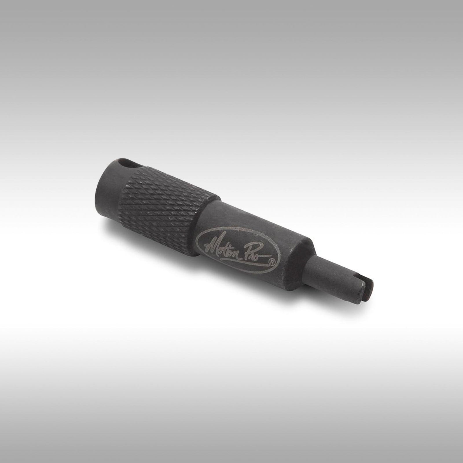 Motion Pro mini valve core remover tool made from hex steel.