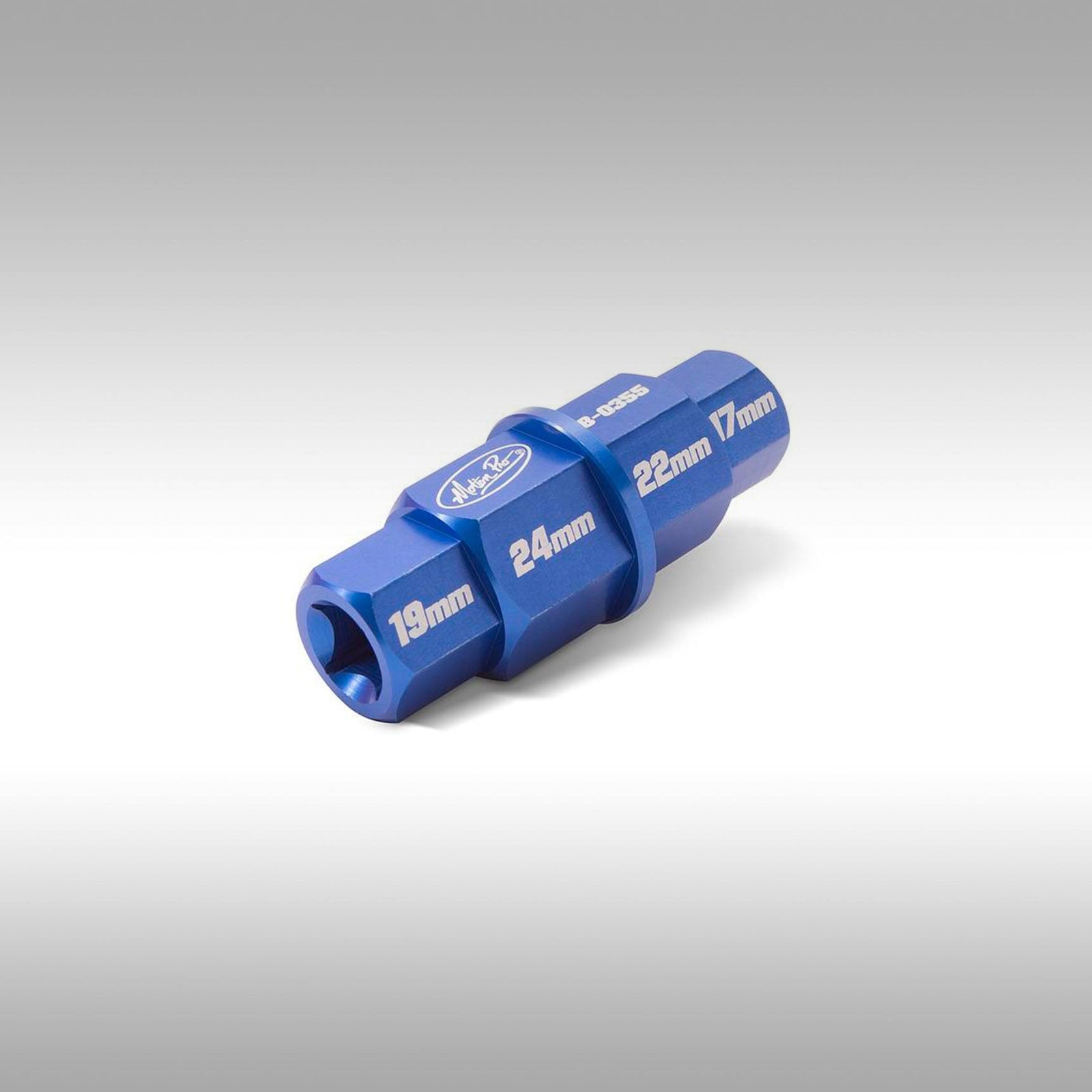 Motion Pro Super Light T-6 billet aluminum hex axle tool for motorcycles.