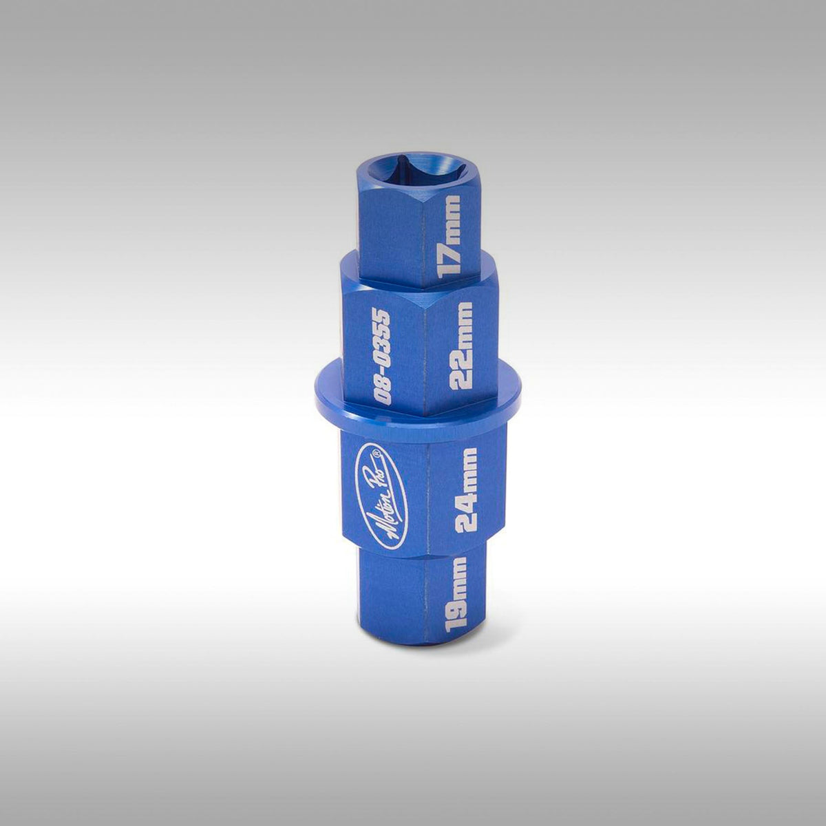 Motion Pro Super Light T-6 billet aluminum hex axle tool for motorcycles.