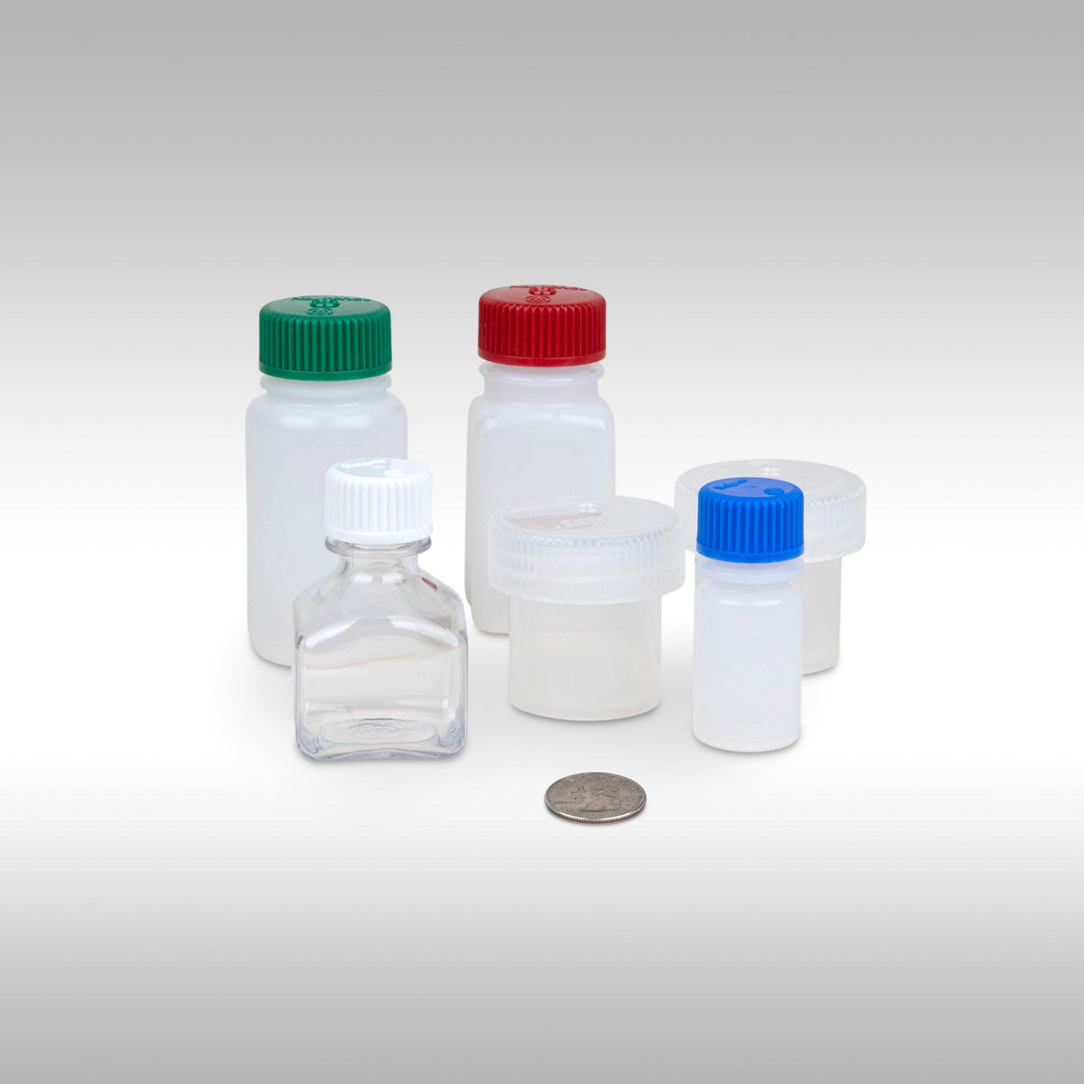 Nalgene travel bottle kits keep your personal care items contained while on the go. Assorted sizes of very high quality bottles in the smaller sizes you need for travel toiletry and kitchen supplies.