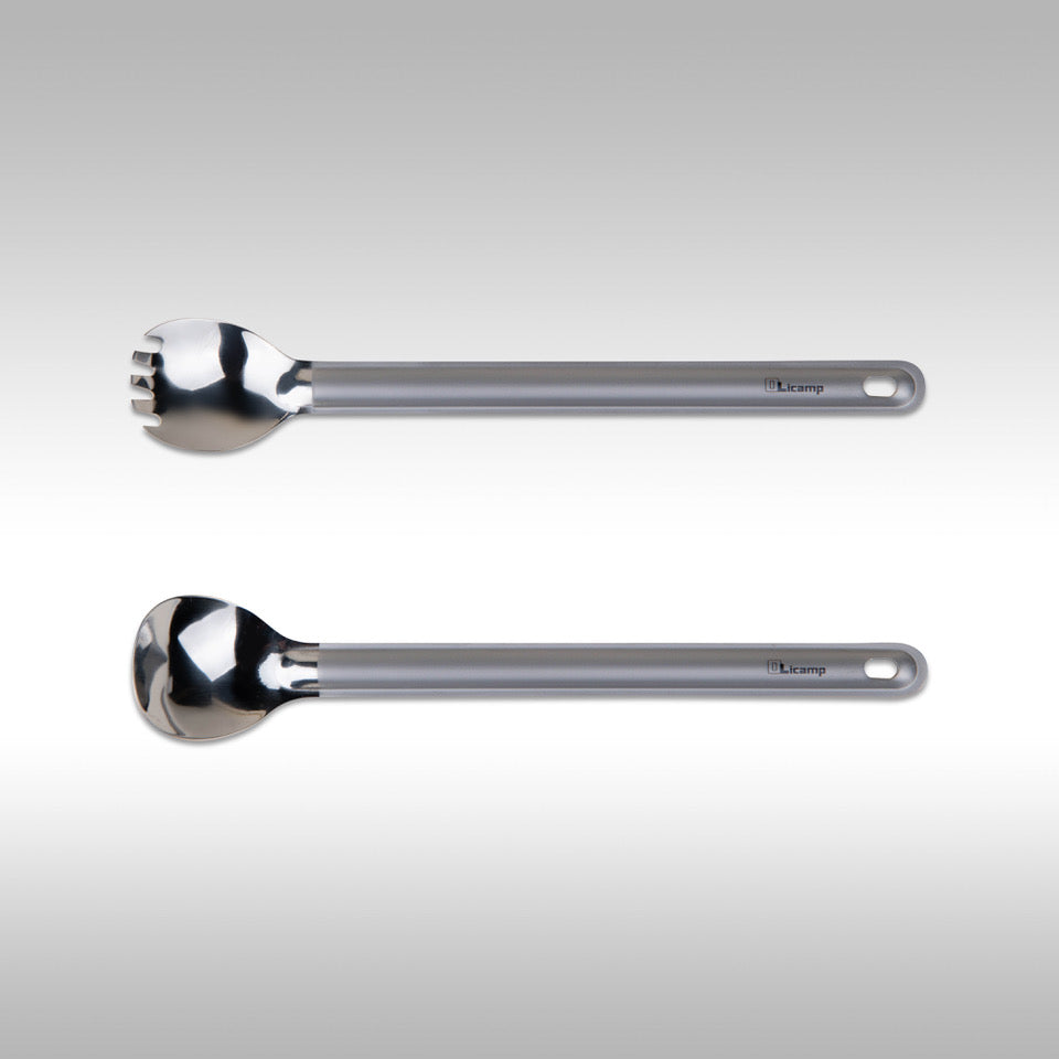 OLICAMP - LONG TITANIUM SPOON &amp; SPORK