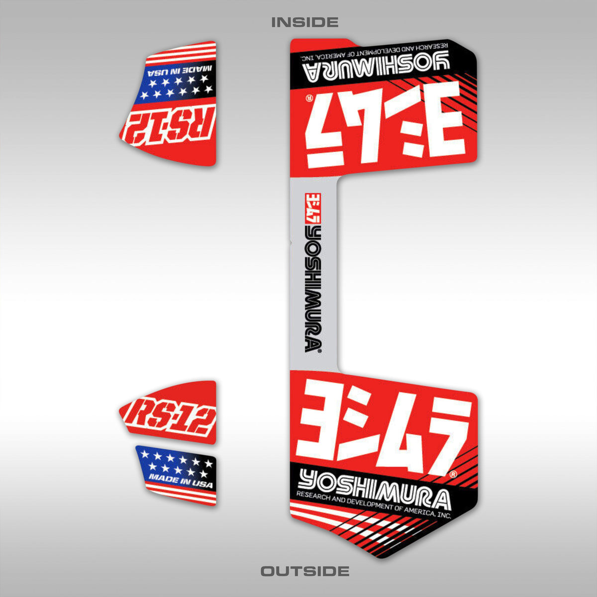 YOSHIMURA - RS-12 MUFFLER BADGE DECAL SET